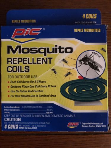 Pic C-4-36, 1-Pack, 4 Coils, Mosquito Repellent Coils, Each Coil Burns 5-7 Hours