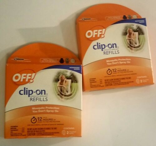 OFF! Clip-On Mosquito Repellent TWO Boxes of REFILL 2 count,12 hours BRAND NEW
