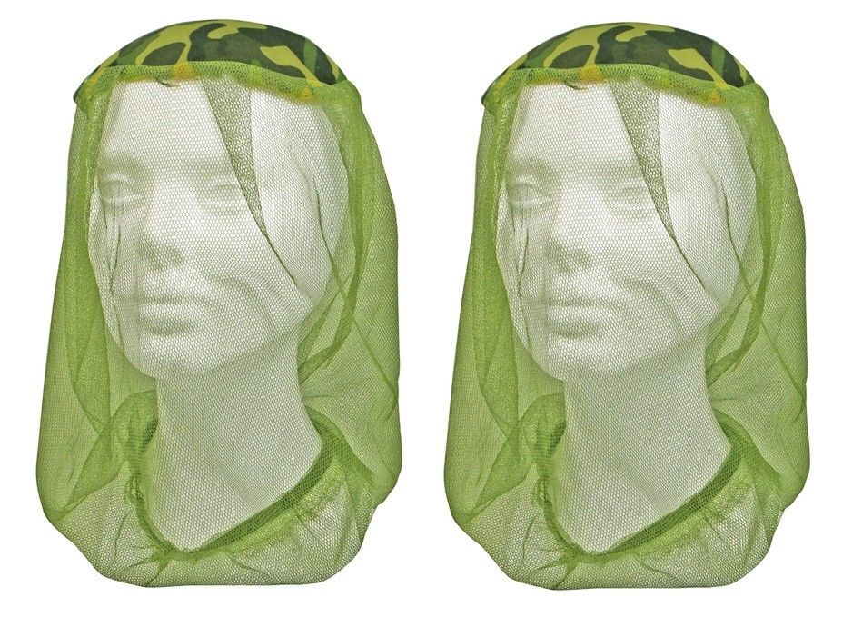 2 Mosquito Head Net Hat bug insect fly bee mesh repellent camping hiking fishing