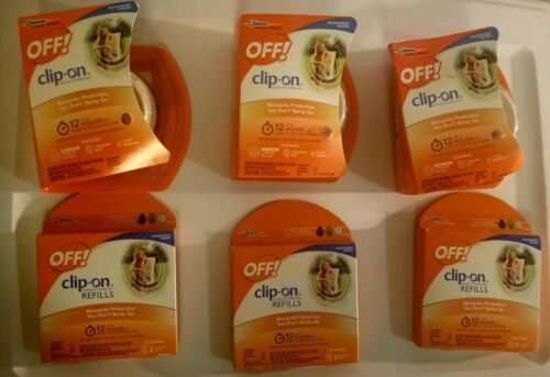 OFF Clip-On Mosquito Bug Repellent Fan Circulated Refill + 2 pack ALL NEW