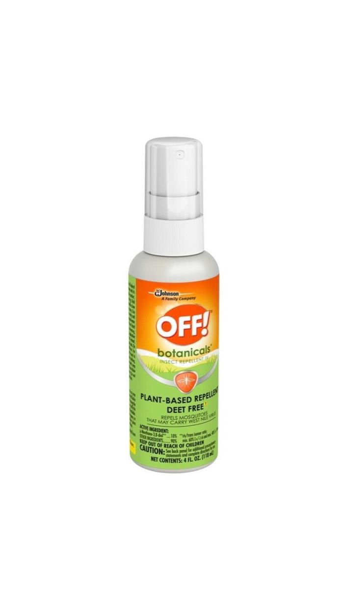OFF! Botanicals Plant-Based Deet Free Repellent 4fl. Oz Repels Mosquitos