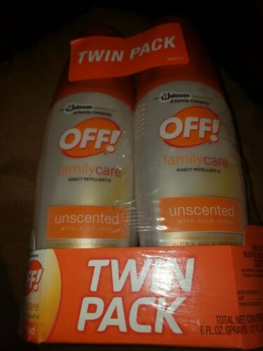 OFF! Family Care Insect Repellent - Unscented with Aloe Vera 6 oz TWIN PACK