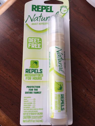 3 PACK Repel Natural Bug Insect Repellent Pump Spray, 0.475 Oz Pen Size