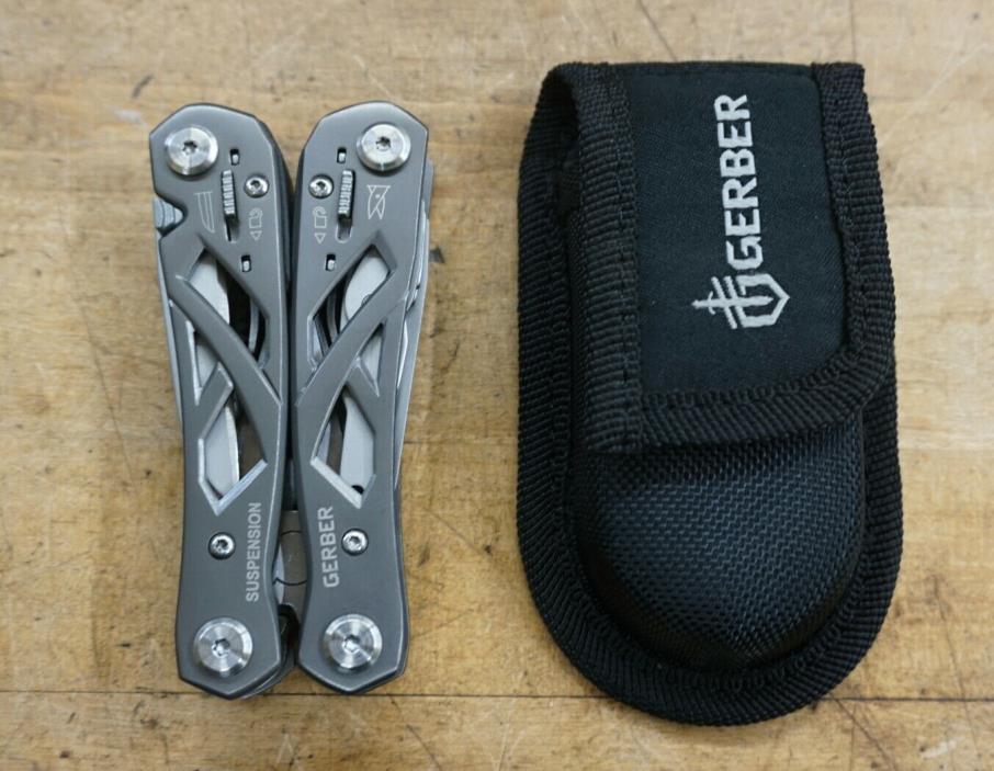 Multi Tool  Suspension Gerber Pocket Kit Knife mint cond w case FREE SHIPPING