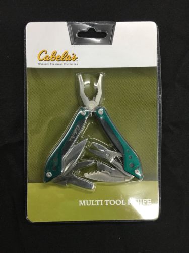 *NEW* CABELA'S 8 TOOL MULTITOOL KNIFE NEW IN PACKAGE STAINLESS STEEL W/ SHEATH