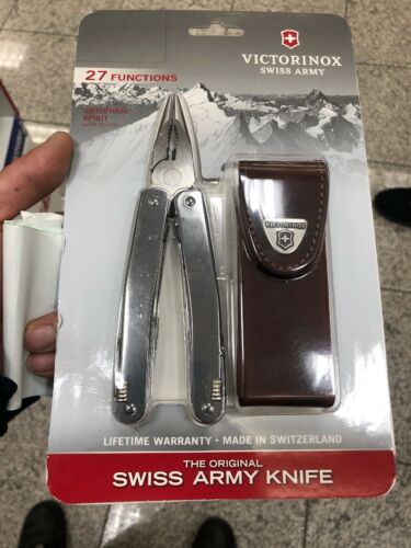 Victorinox Swiss Army SwissTool Spirit Multi-Tool With Leather Pouch