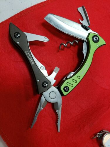 Gerber Crucial Multi Tool Screwdrivers Cutters Knife Opener Corkscrew Pliers