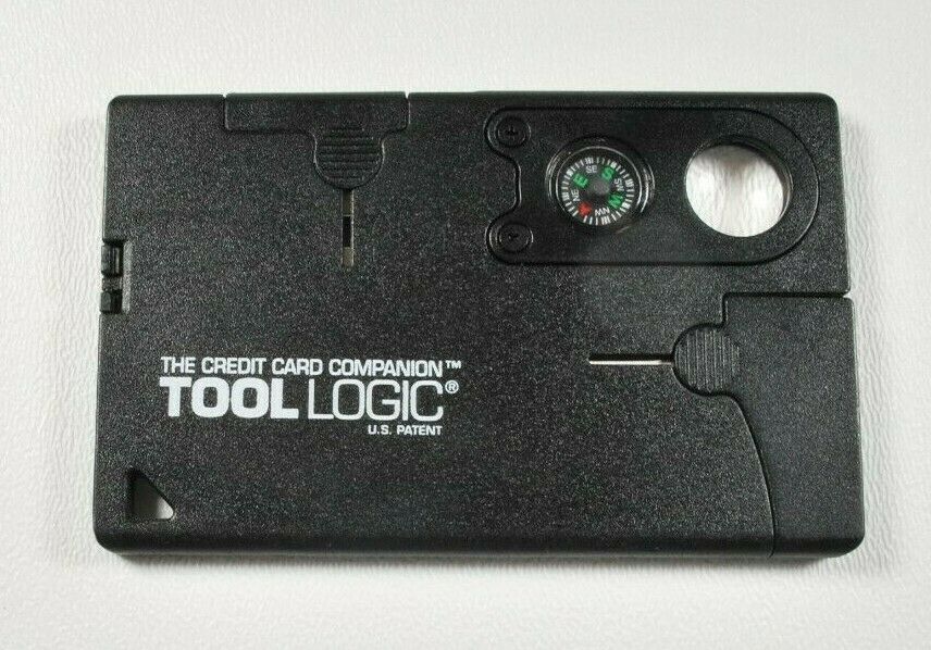 SOG Multi Tool Logic Survival Credit Card Companion Black w/ compass, magnifier