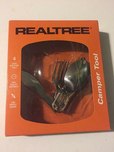 Brand New In The Box Realtree Camper Tool With Fork, Knife, Spoon, Bottle Opener