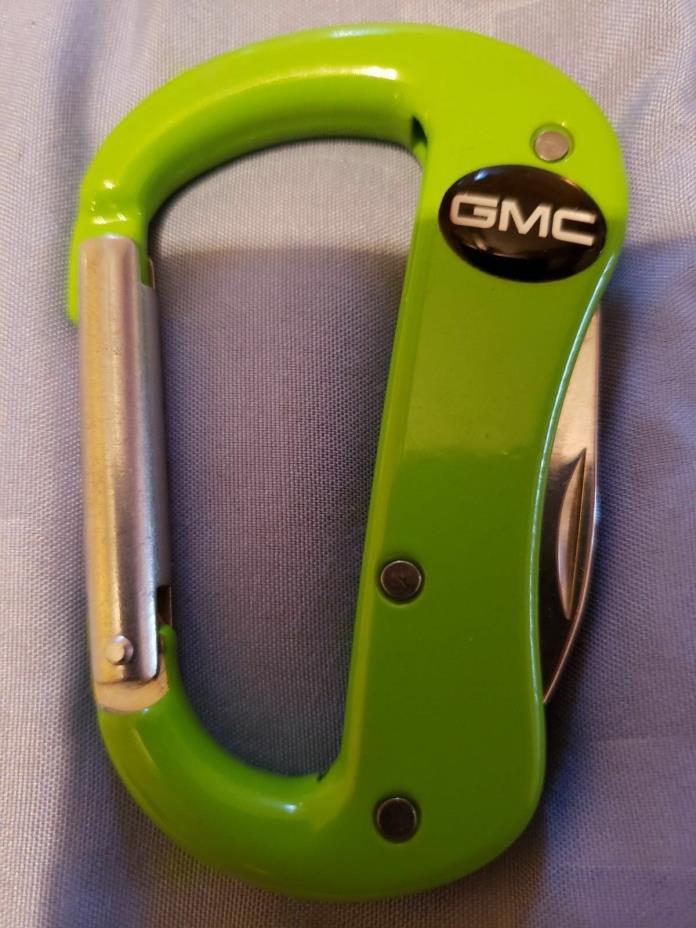 New GMC Carabiner knife scissors & bottle opener file set Carab001 Green