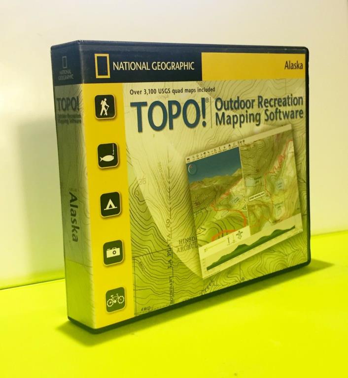 TOPO! National Geographic Topographic Maps Alaska (CD) Ver. 4.2 - Used