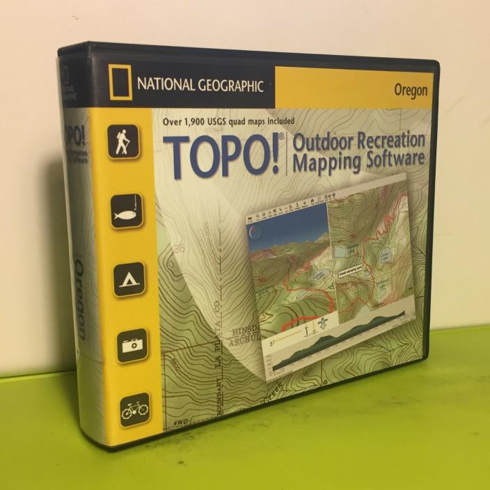 TOPO! National Geographic Topographic Maps Oregon (CD) Ver. 4.2 - Used