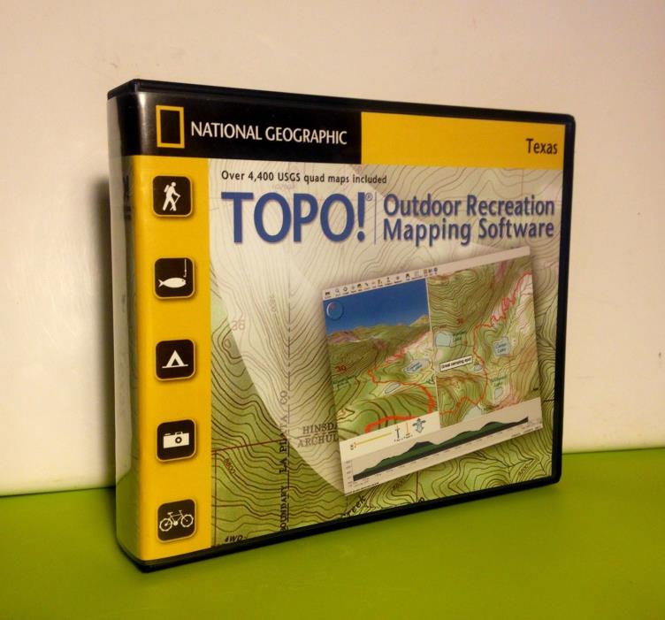 TOPO! National Geographic Topographic Maps Texas (CD) Ver. 4.2 - Used