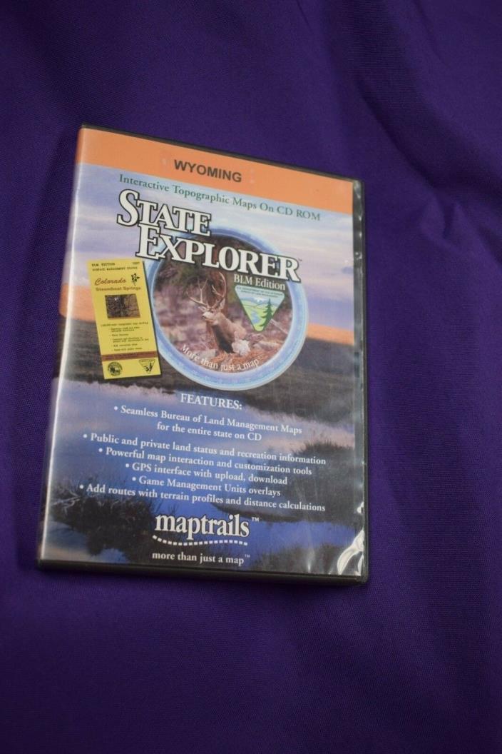 State Explorer Topographic Maps State of Wyoming On CD ROM