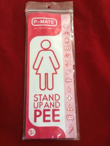 P-Mate STAND UP AND PEE Female Urine Director Camping Hiking 5 Pack NEW