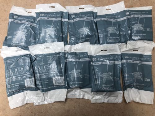 25 Cleanwaste Wag Bags Go Anywhere Toilet Kit Backpacking Camping Lot Of 25