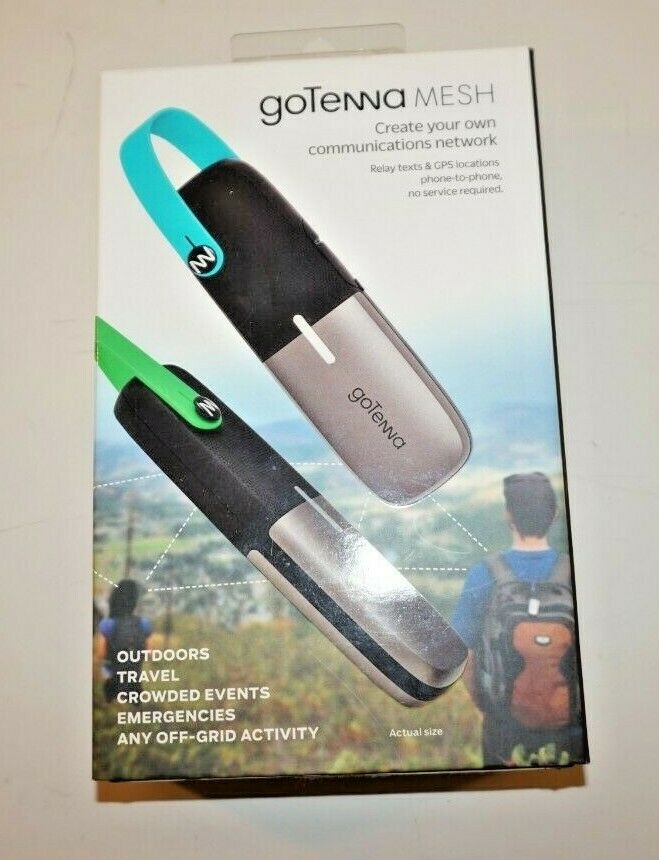 goTenna 2-Pack Mesh Off Grid Text & GPS on Your Phone Extend Range, Blue & Green
