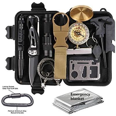 14 Emergency Survival Kits In Outdoor Gear Tool For Hiking, Camping, Hunting
