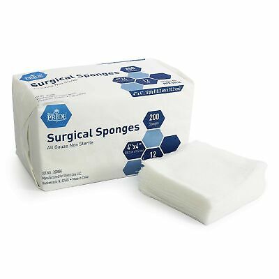 Medpride Gauze Surgical Sponge | 4”x 4”| 12-ply Extra Absorbent Sponges| Valu...