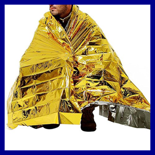 TM Foldable GOLD Emergency Blanket Rescue Solar Thermal Space Mylar First YELLOW