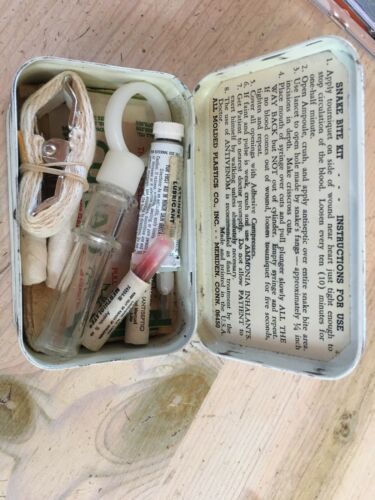 vintage snake bite kit All Molded Plastics Co In Tin