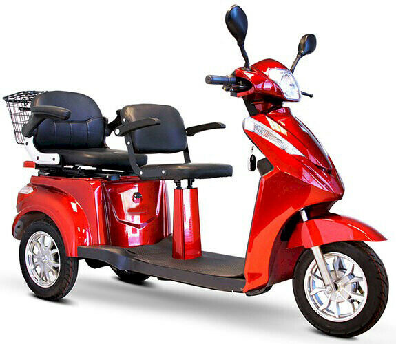 ETrikers AA-2 60 Volt 3 Wheel Brushless Motor Mobility Electric Scooter Red NEW