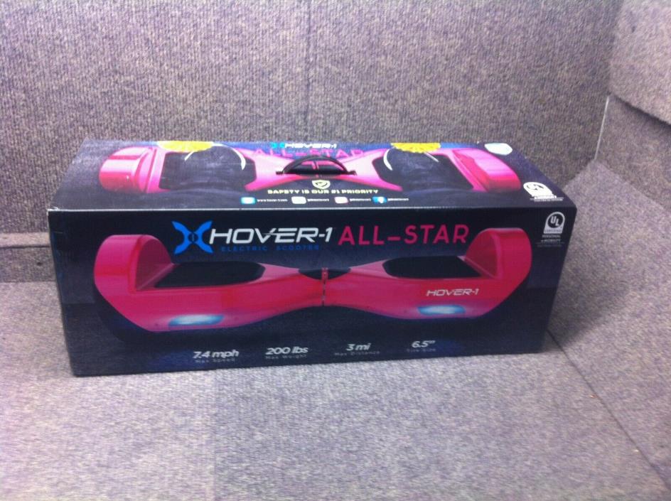 Hover-1 Allstar UL Certified Electric Hoverboard w/ 6.5 Wheels LED Lights Pink