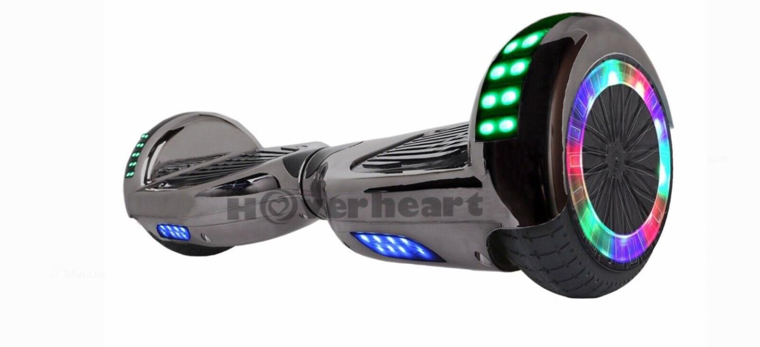 6.5'' Hoverheart Bluetooth Speaker LED STAR FLASHING WHEELS Scooter UL listed