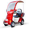 eWheels EW-54 Covered 4 Wheel Electric Scooter - Red, New