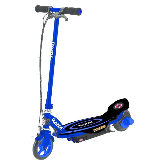 RAZOR POWER CORE E95 KIDS ELECTRIC SCOOTER BLUE Lightweight Steel Frame