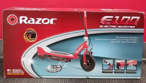 Razor E100 Electric Scooter in Red-NEW