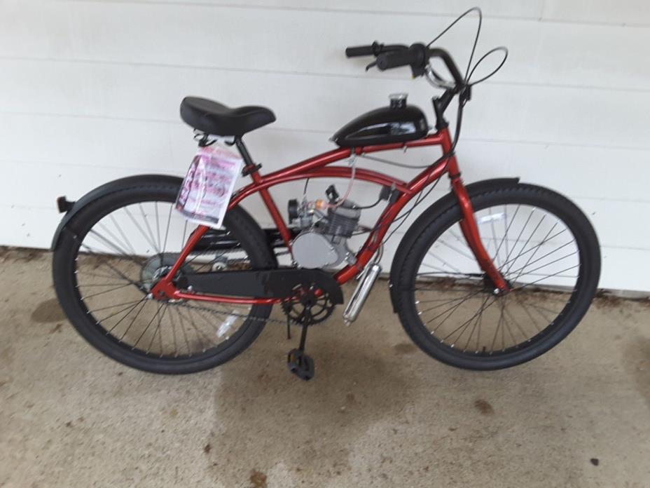 Motorized Bicycle RED HUFFY 2-Stroke 80cc Motor-Ready to RUN NEW