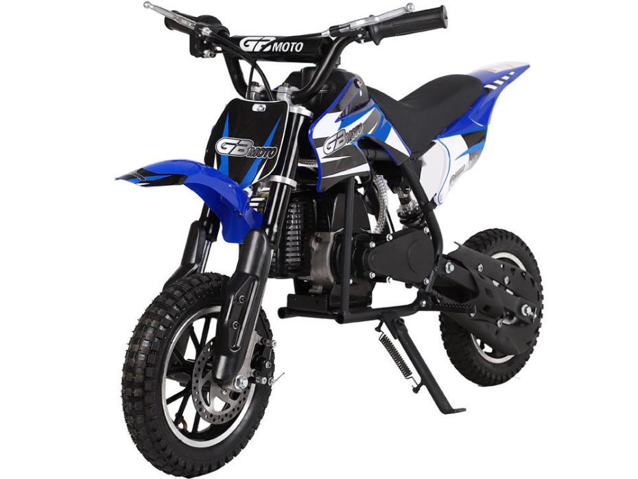 49cc 2-Stroke GAS Motor Mini Pocket Dirt Bike Free S/H BLUE MotoTec