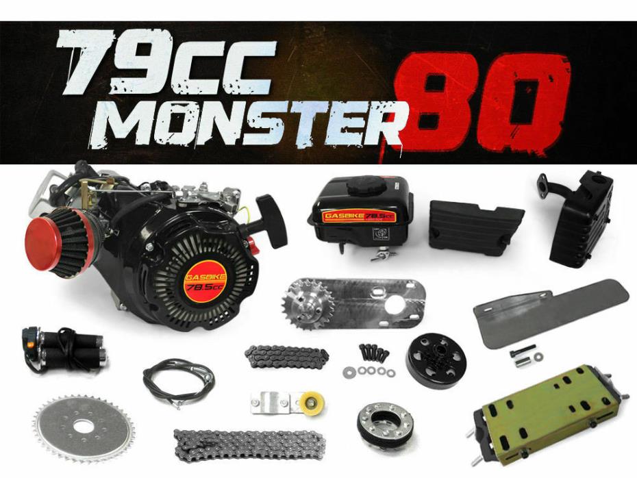 78.5cc Monster 80 Motorized Bicycle Engine Kit - Complete 4-Stroke Kit