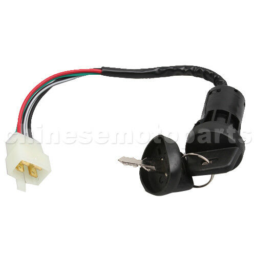 4 WIRE KEY IGNITION SWITCH WITH 2 KEYS FITS ATV AND DIRT BIKE
