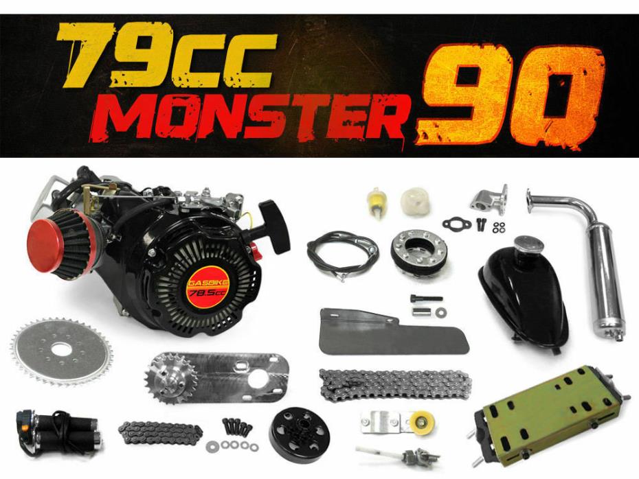 78.5cc Monster 90 Bike Engine Kit - Complete 4-Stroke Kit