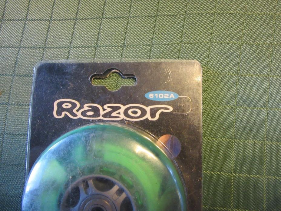 Razor Set of 2 Wheels With Bearings 6102A GREEN~CLEAR~RED NEW~SEALED