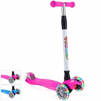 BELEEV Kick Scooter for Kids 3 Wheel Scooter 4 Adjustable Height Lean to Stee...
