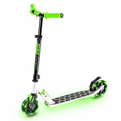 Neon Flash Kids Scooter - Light Up Deck & Wheels Green One Size