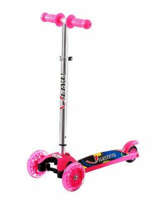 1281F Mini Children Scooters 3 Wheels Micro Kick Scooter pink with Flashing W...