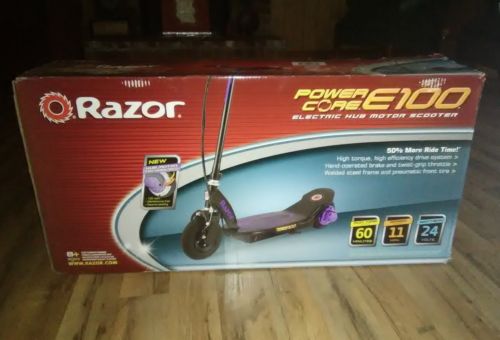 Razor Power Core E100 Electric Hub Motor Scooter, Purple (CHRISTMAS IS COMING)