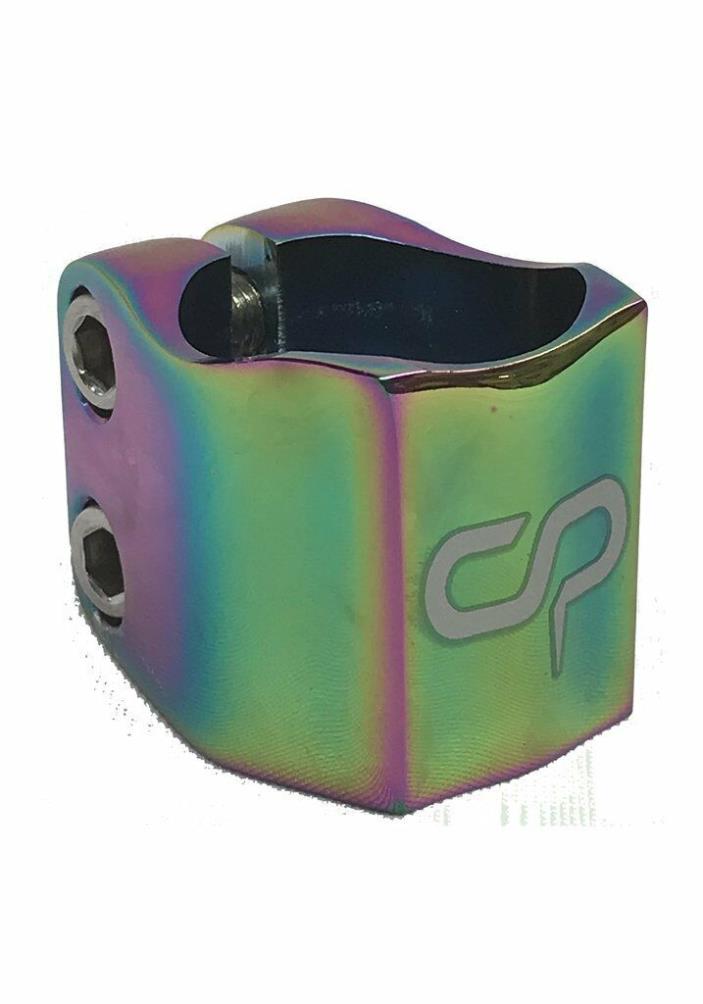 Crisp Double Bolt Scooter Clamp Neo Chrome with Shim