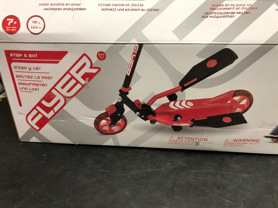 Yvolution Y Flyer Kids Childrens Youth Stepper Scooter, Red