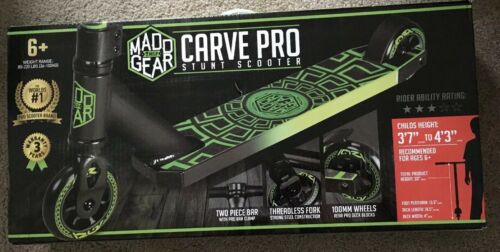 Madd Gear Carve Pro Green Black Trick Stunt Scooter New