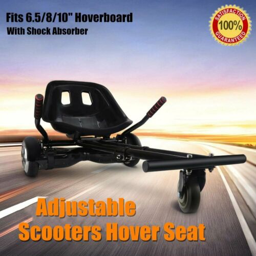 Black Adjustable Hover Go Kart Cart Fits 6.5”/8”/10” for Hoverboard Accessory UT