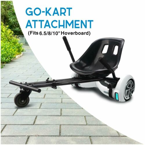 Black Adjustable Hover Go Kart Cart Fits 6.5”/8”/10” for Hoverboard Accessory VP