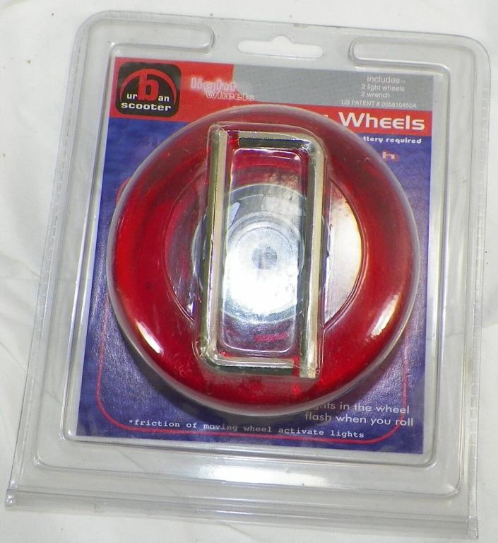 RED URBAN SCOOTER FLASHING LIGHT UP WHEELS -G3