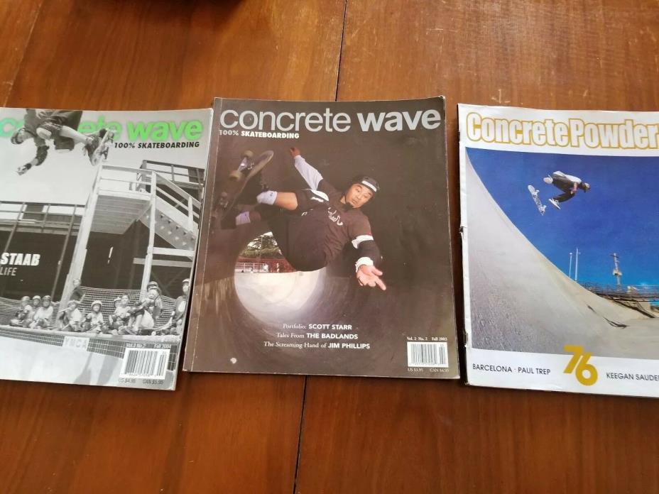 Concrete Wave Magazines, Fall 2004, Fall 2003, Concrete Powder Issue 76