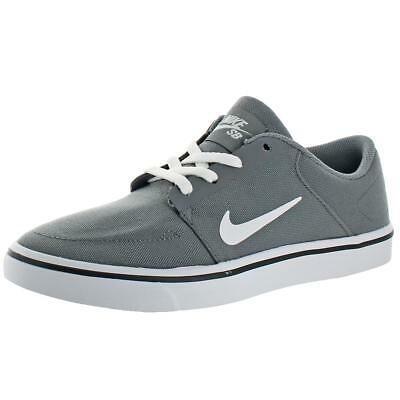 Nike Mens Portmore Canvas Gray Skate Shoes Sneakers 4 Medium (D) BHFO 5034