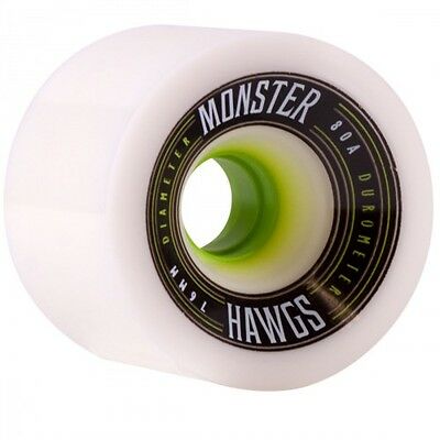 Landyachtz Monster Hawgs Longboard Wheels 70mm - 80a White (Set of 4)